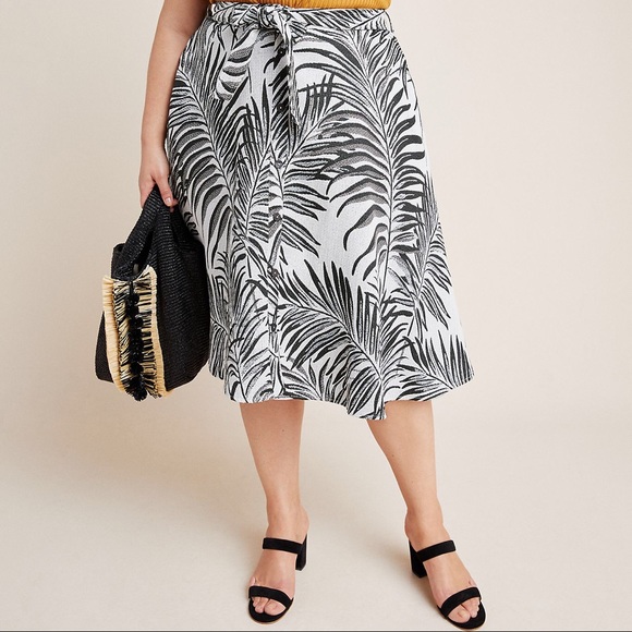 Hutch Palm Print A-line Skirt - Picture 3 of 7